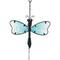 25" Multicolor Dragonfly Swirl Metal Wind Spinner Windchime Set